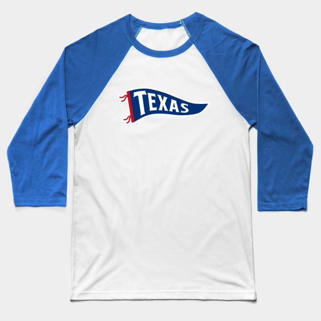 Texas Pennant - White Baseball T-Shirt by KFig21